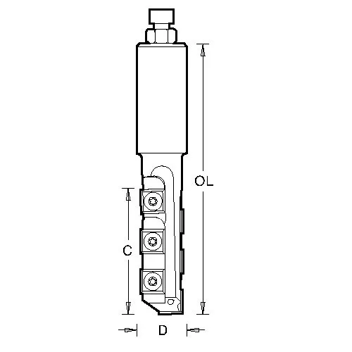 With 2 Flutes And 4Pcs Blades For Use In Cnc Router Machine Disposable Insert Straight Router Cutter