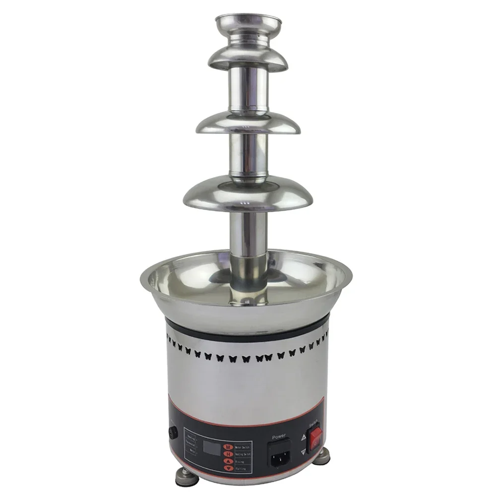 304 Stainless Steel 4/5/6/7 Layers Commercial Chocolate Fountain with Temperature Control