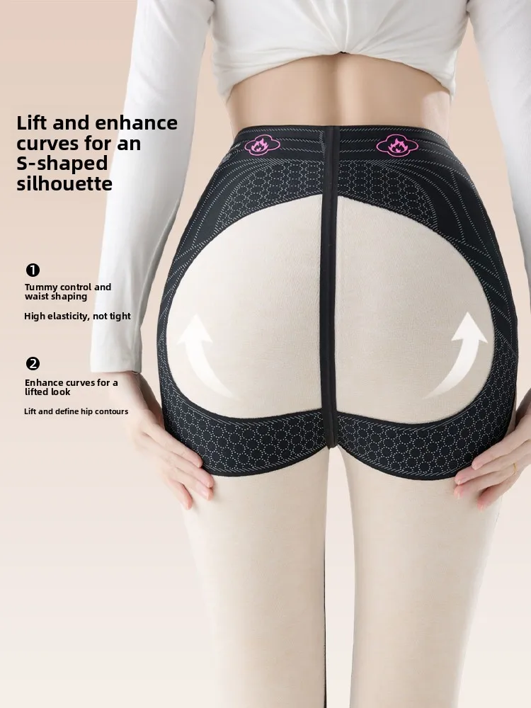 Pantaloni da yoga a vita alta Pantaloni fitn foderati in fce Allungamento delle gambe Effetto visivo Funzione di sollevamento del sedere Pantaloni lunghi casual