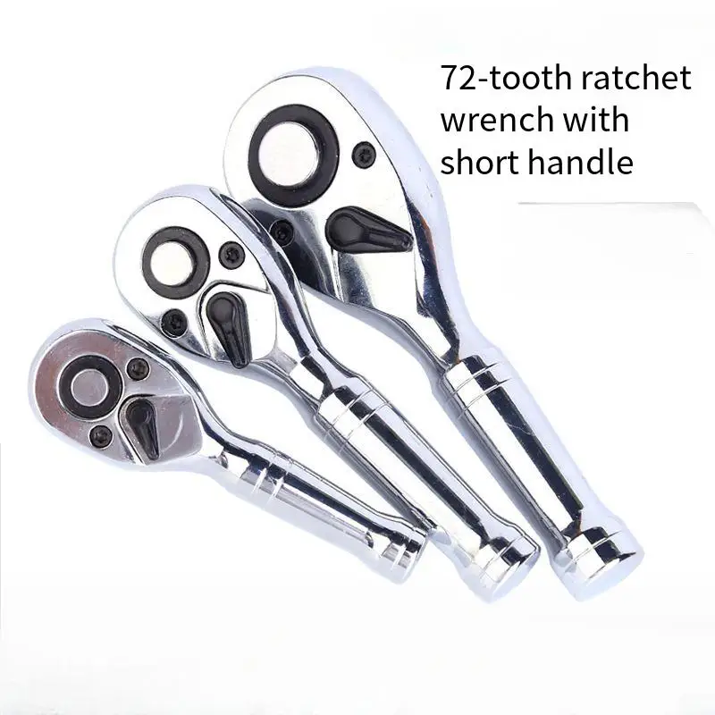 Mini Ratchet Wrench 1/4 Double Headed Ratchet Wrench 72 Teeth Quick Release Ratchet Wrench Adjustable Multifunctional Hand Tool