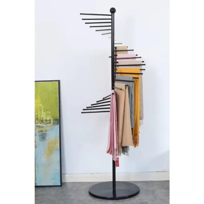 Wall Mount Shawl Display Holder, Multi-Purpose Scarf Rack for Fashion Apparel Shop