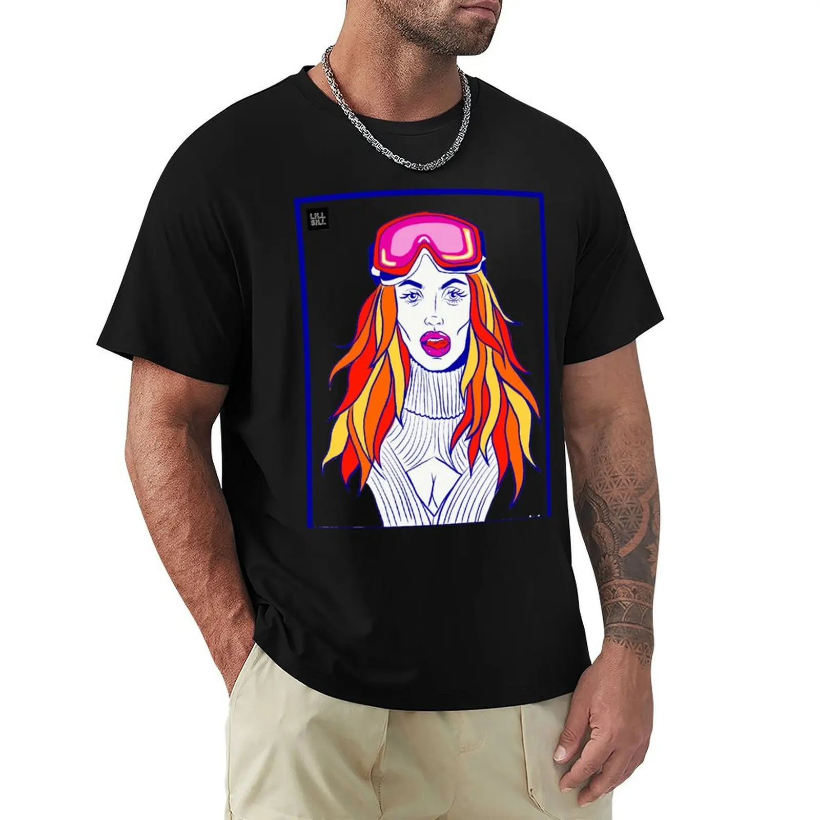 MRS SKI APPEAL T-Shirt Plus Size Loose Short Sleeve Top