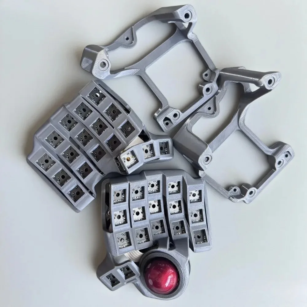 لوحة مفاتيح بلوتوث Charybdis Nano 3x5 Hotswap Stand Trackball سبليت مجموعة لوحة المفاتيح الميكانيكية ZMK لوحة مفاتيح الألعاب السلكية/اللاسلكية