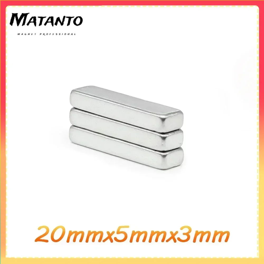 

20x5x3 Strong Block Magnets N35 Permanent Neodymium Magnet 20x5x3 Rectangular Rare Earth Magnet 20x5x3mm