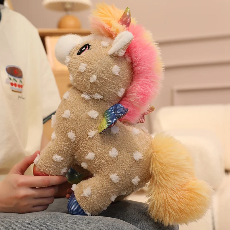 25/30 سنتيمتر أشعة الشمس وقوس قزح الحصان ألعاب من القطيفة لينة محشوة الكرتون الحيوان يونيكورن دمية هدايا عيد ميلاد لطيفة #6