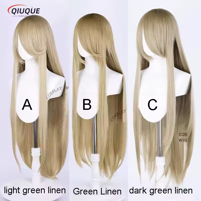 80 Colors 100cm Long Straight Cosplay Wig Anime Compatible Universal Omopinenet Heat Resistant Synthetic Hair Wigs + Wig Cap - Image 17