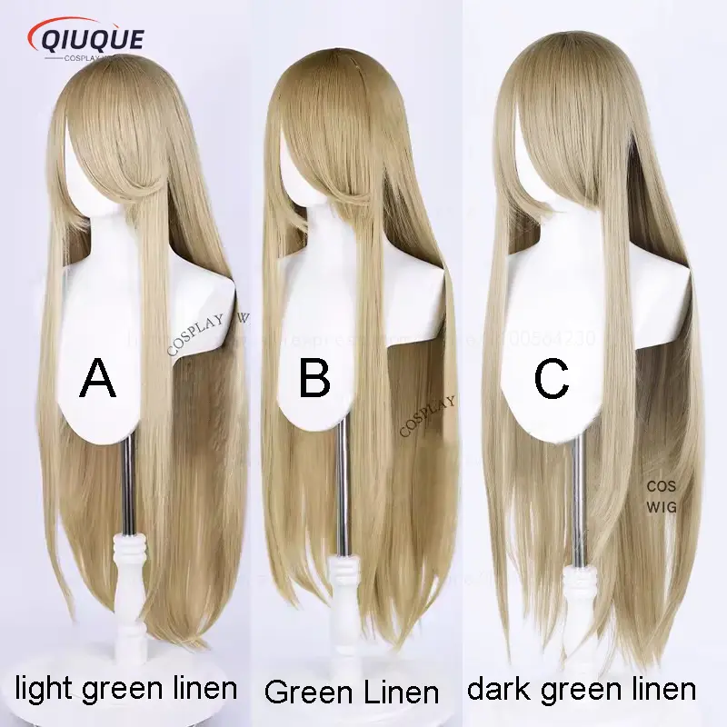 80 Colors 100cm Long Straight Cosplay Wig Anime Compatible Universal Omopinenet Heat Resistant Synthetic Hair Wigs + Wig Cap - Image 17