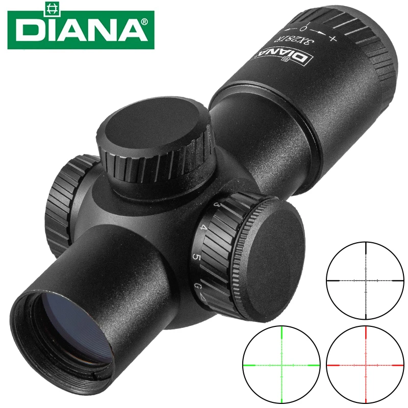 DIANA 3X28 Tactical Hunting Rifle Scope Airsoft PCP Riflescope Outdoor Shooting Sports Sniper Optical Sight Weapons Fitting