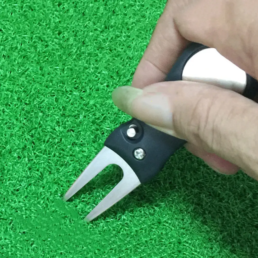 

2pcs Foldable Golf Divot Stainless Steel Grass Repair Tool For Maintenance Portable Durable Design Golf Training Tool