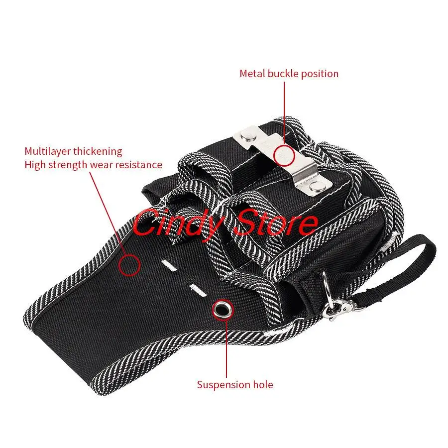 Multifunction Oxford Cloth Toolkit Electrician Instrument Hardware Storage Pouch DIY Waist Belt Tool Bag