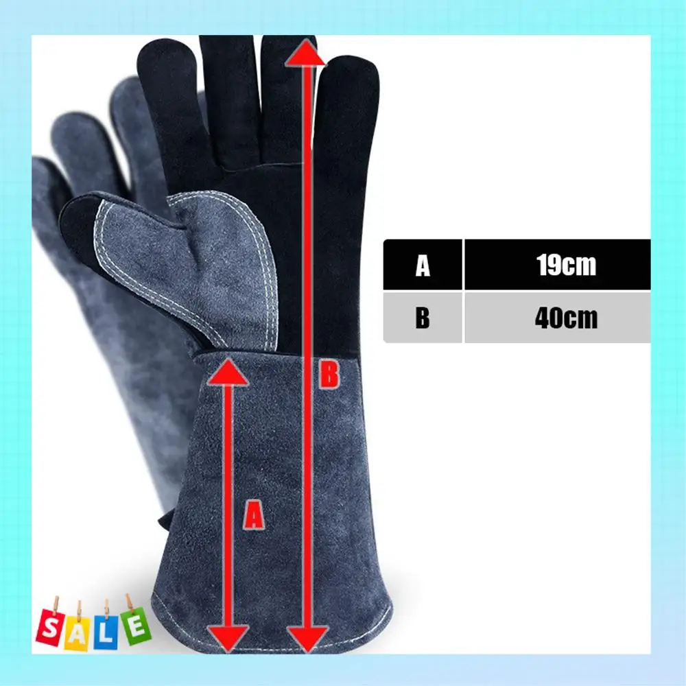 

A56X Garden Gloves Leather Welding Gloves For Mig/Stick Welders, Heat Resistant Gloves For BBQ/Fireplace