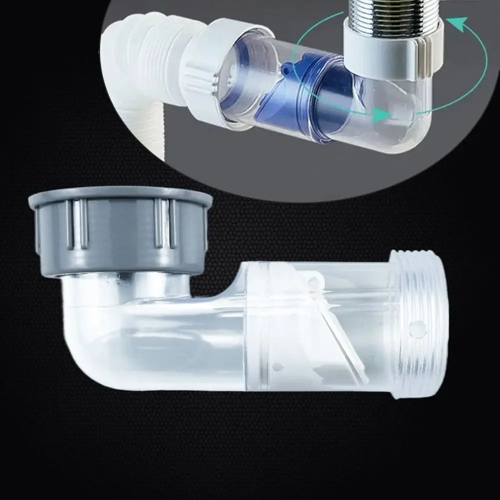 Kitchen Sink Drain Pipe Drain Downpipe Joint Drainage Tube Universal Wash Basin Drainage Pipe Odor Proof Curved Kit