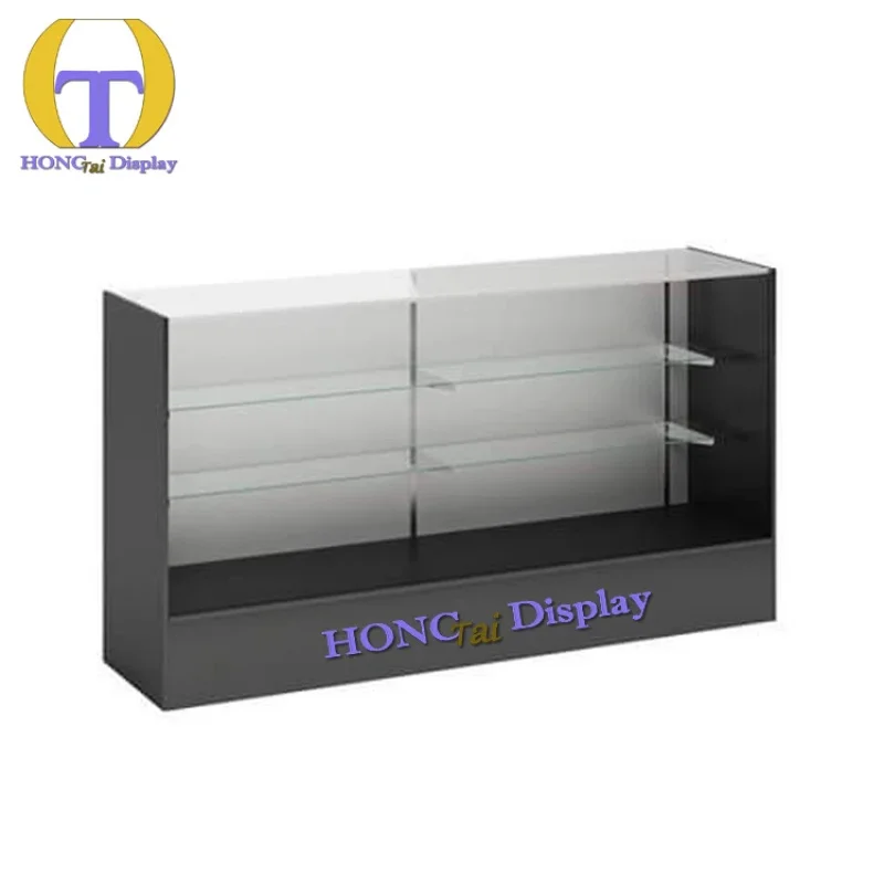 custom.Simple Design Jewellery Display Showcase Lock Door Glass Shelving Wooden Display Counter