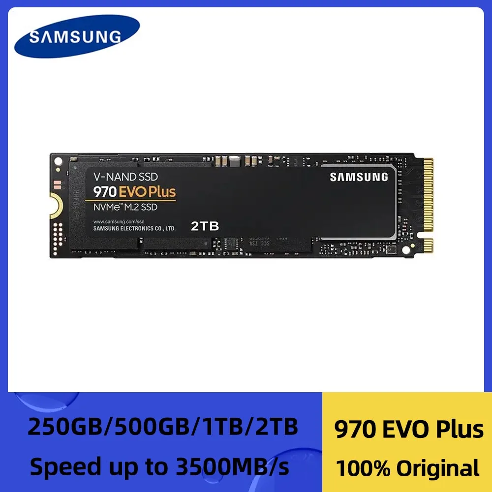 

Samsung 970 EVO Plus SSD 2TB 1TB 500GB 250GB MLC NVMe Hard Drive HDD Hard Disk M.2 2280 Internal Solid State Drive for Laptop PC