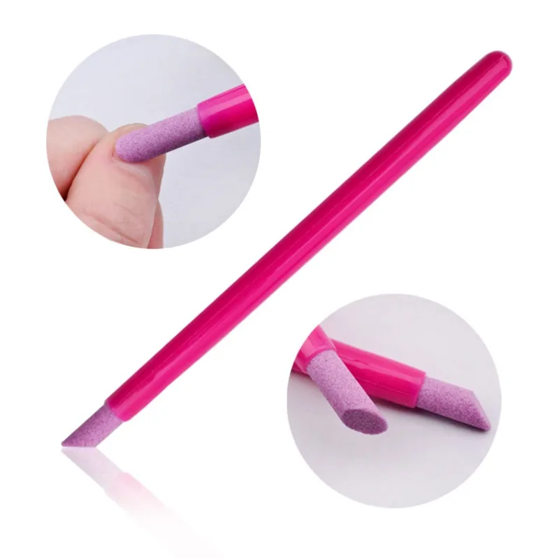 Quartz Nail Skin Grinding Pen Removedor de cutícula Aparador Removedor de pele morta Removedor de pele morta Manicure Stick Files Ferramenta de manicure