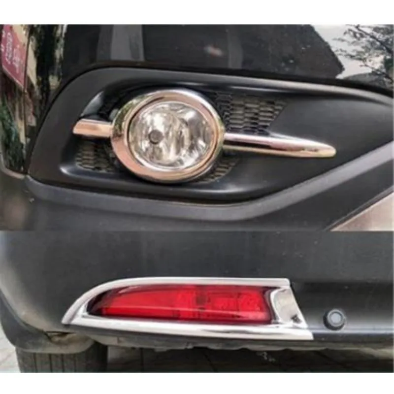 Car-styling For Honda CRV CR-V 2012 2013 2014 high quality ABS Chrome Rear+Front fog lamp cover trim Car-styling