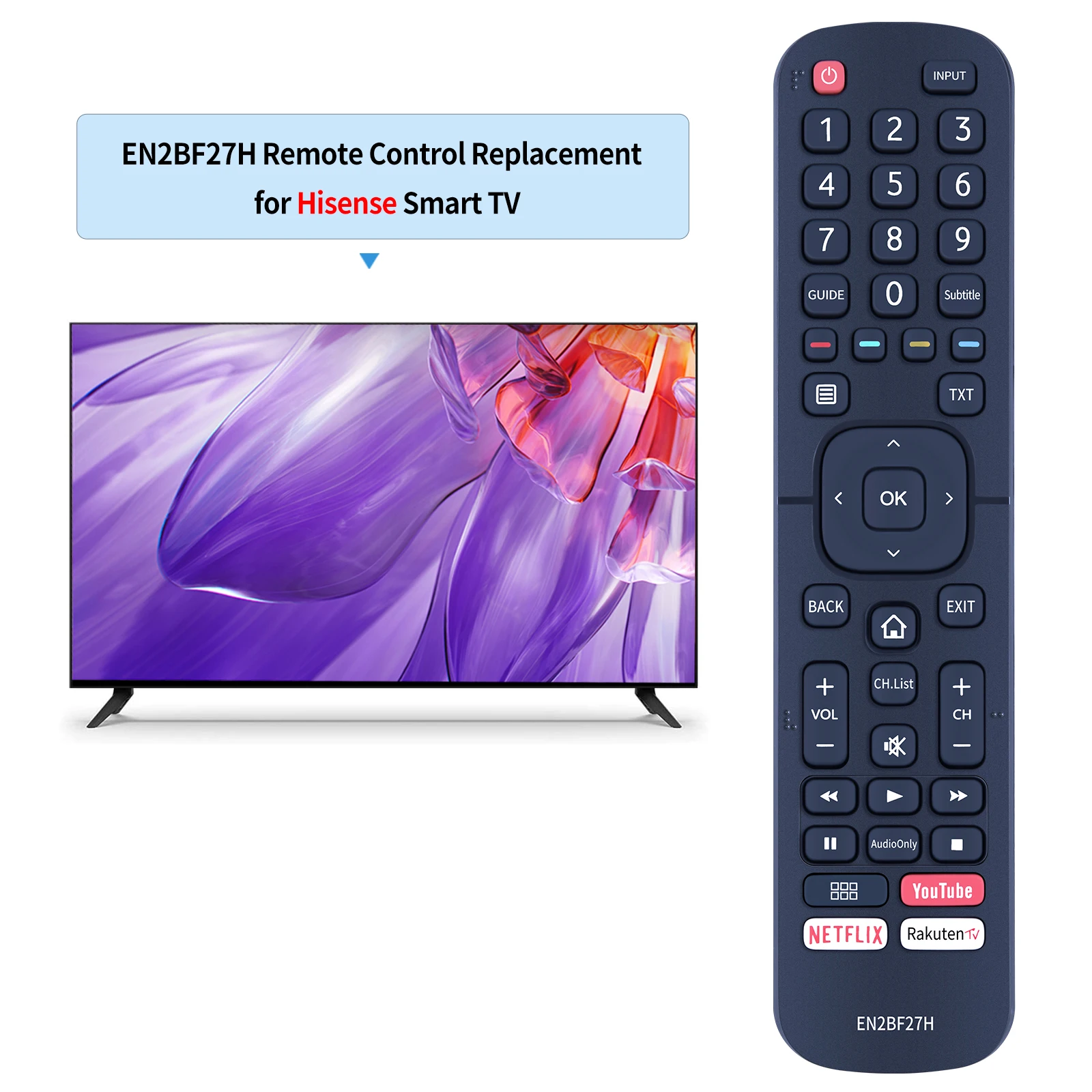 EN2BF27H hisense 社のリモコンを使用する led lcd smart 4 4k テレビ使用 H50AE6030 H50A6140 H58AE6000 H55AE6000 H43A6140 H43AE603