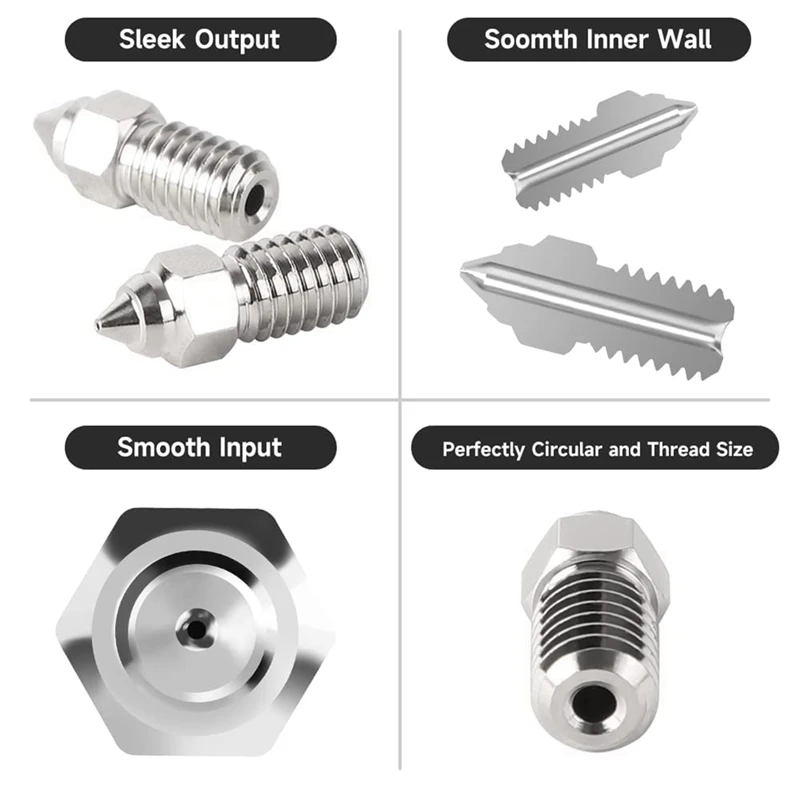 VEHO-boquilla extrusora para Ender 3 V3 SE, boquilla de alta velocidad, 3 boquillas de 0,4 Mm + boquilla de 3 uds de 0,6 Mm, para impresora Ender 3 V3 SE