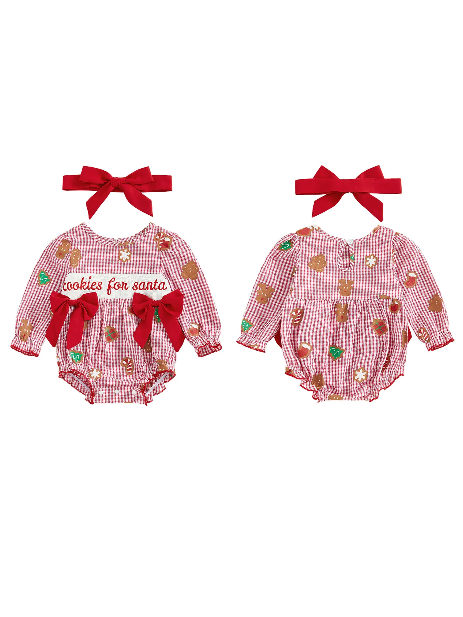 

Рождественский наряд для маленьких мальчиков, комбинезон с длинными рукавами и круглым вырезом с принтом оленей, повязка на голову с галстуком-бабочкой, комплект из 2 предметов для праздничной вечеринки