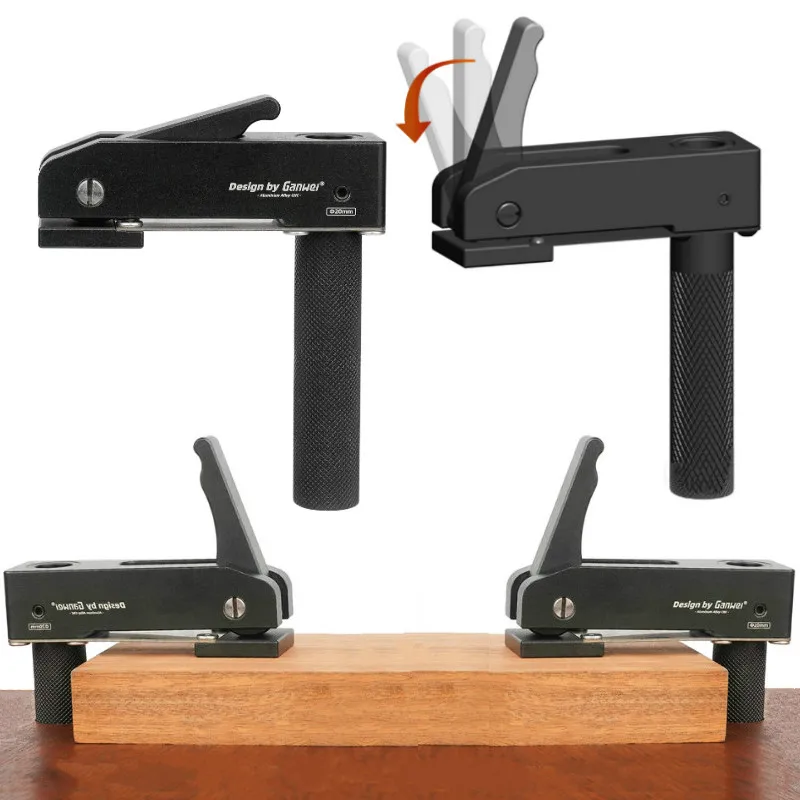 Woodworking Desktop Quick Acting Hold Down Clamp Desktop Clip Fast Fixed Clip Tool for Woodworking Benches 19/20MM Hole Tool