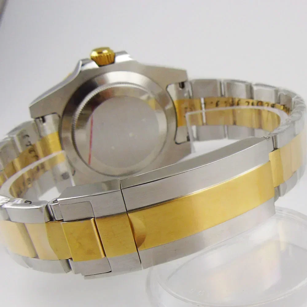 40 مللي متر ميكانيكي أوتوماتيكي GMT حركة الغوص موضة ساعة رياضية السيراميك الحافة الياقوت نغمتين للرجال الساعات حسب الطلب #6