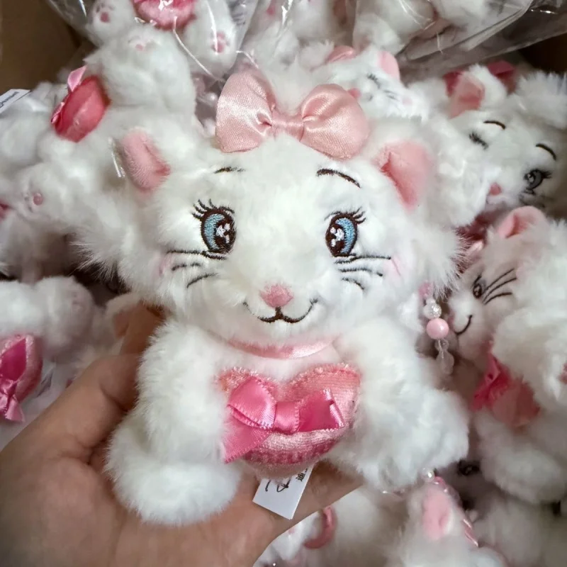 

Плюшевая игрушка Disney Kawaii The Aristocats с розовым бантом, мягкая кукла, украшение для сумки Itabag, подвеска для телефона, подарок на день рождения для девочки