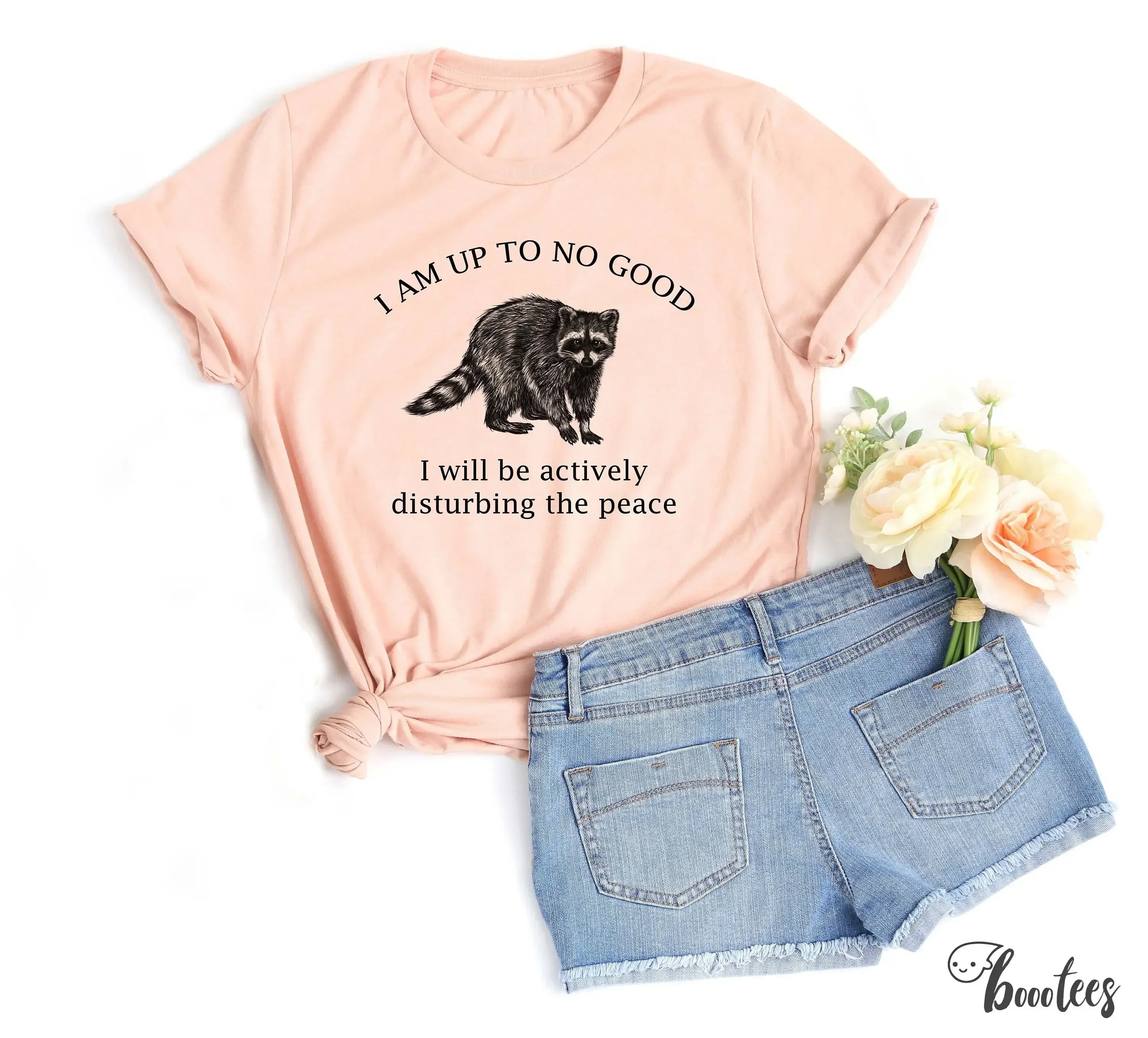 Funny Raccoon T Shirt Animal Lover Idea Present Meme Trendy Weird Trending Bandit Trash Panda Possum Wildlife Thief