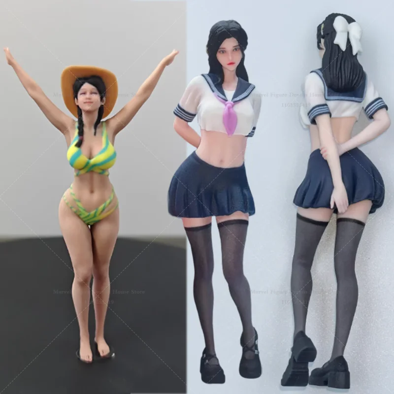 

1/18 1/16 1/12 Scale JK School Uniform Girl Bikini Swimsuit Beauty GK 3D Printing Painting Resin Sculpture Miniature Figure