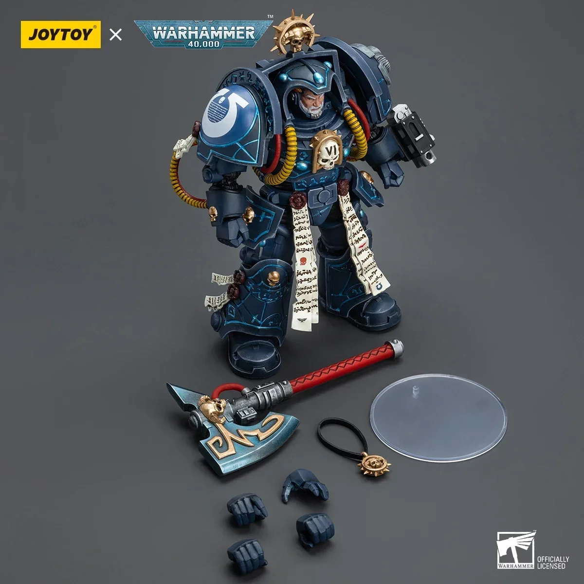 JOYTOY Warhammer 40k Bibliothecaris 1/18 Action Figure Anime Ultramarines Bibliothecaris in Terminator Armor Gewrichten Beeldje Model Speelgoed