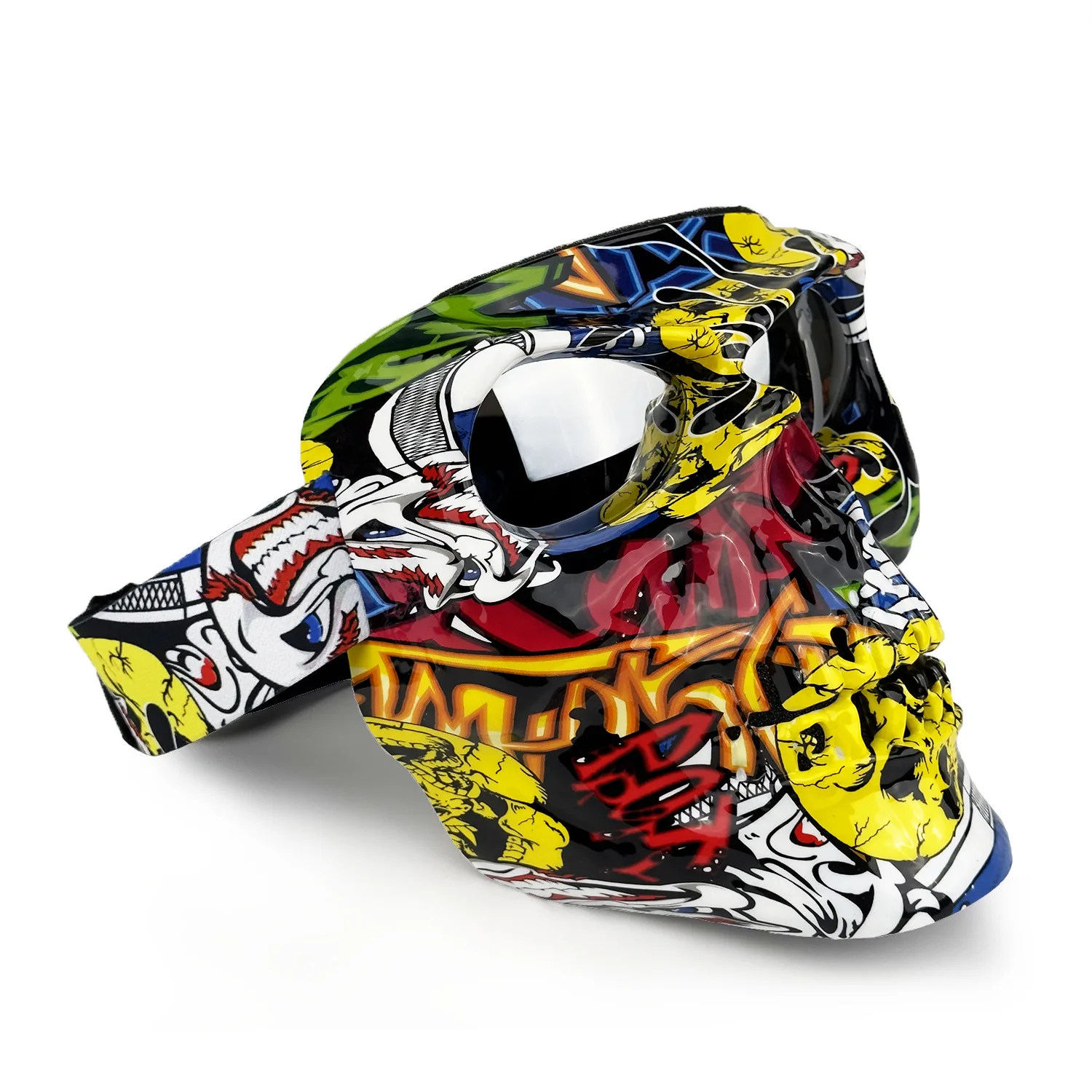 

Motorcycle Skull Mask Outdoor Sport Goggles For Cosplay Costume Halloween Party Movie Props Skull Full Face Protective Mask