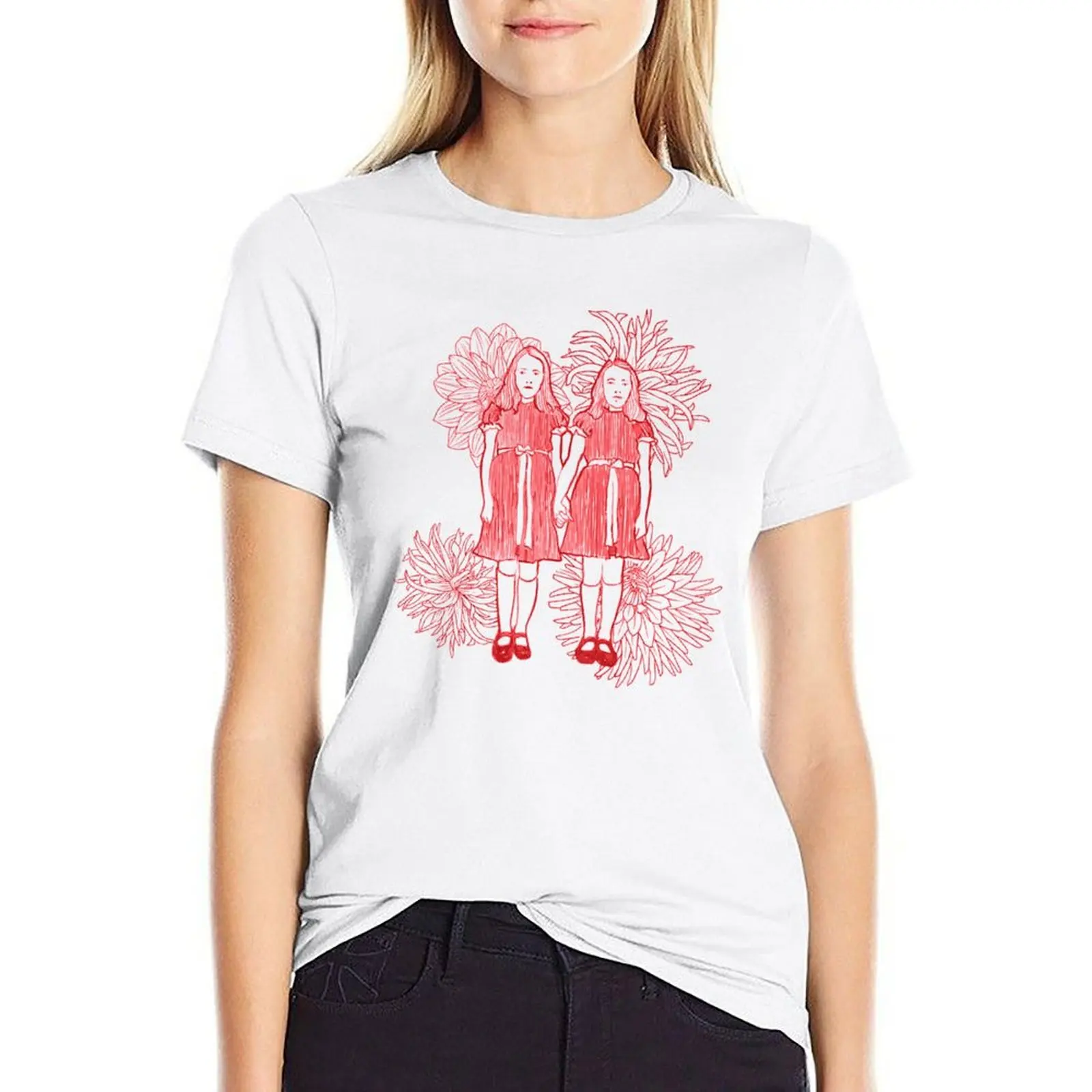 

Red ballpoint Come and play with us Danny (for ever) T-shirt Aesthetic clothing korean fashion female woman t shirt