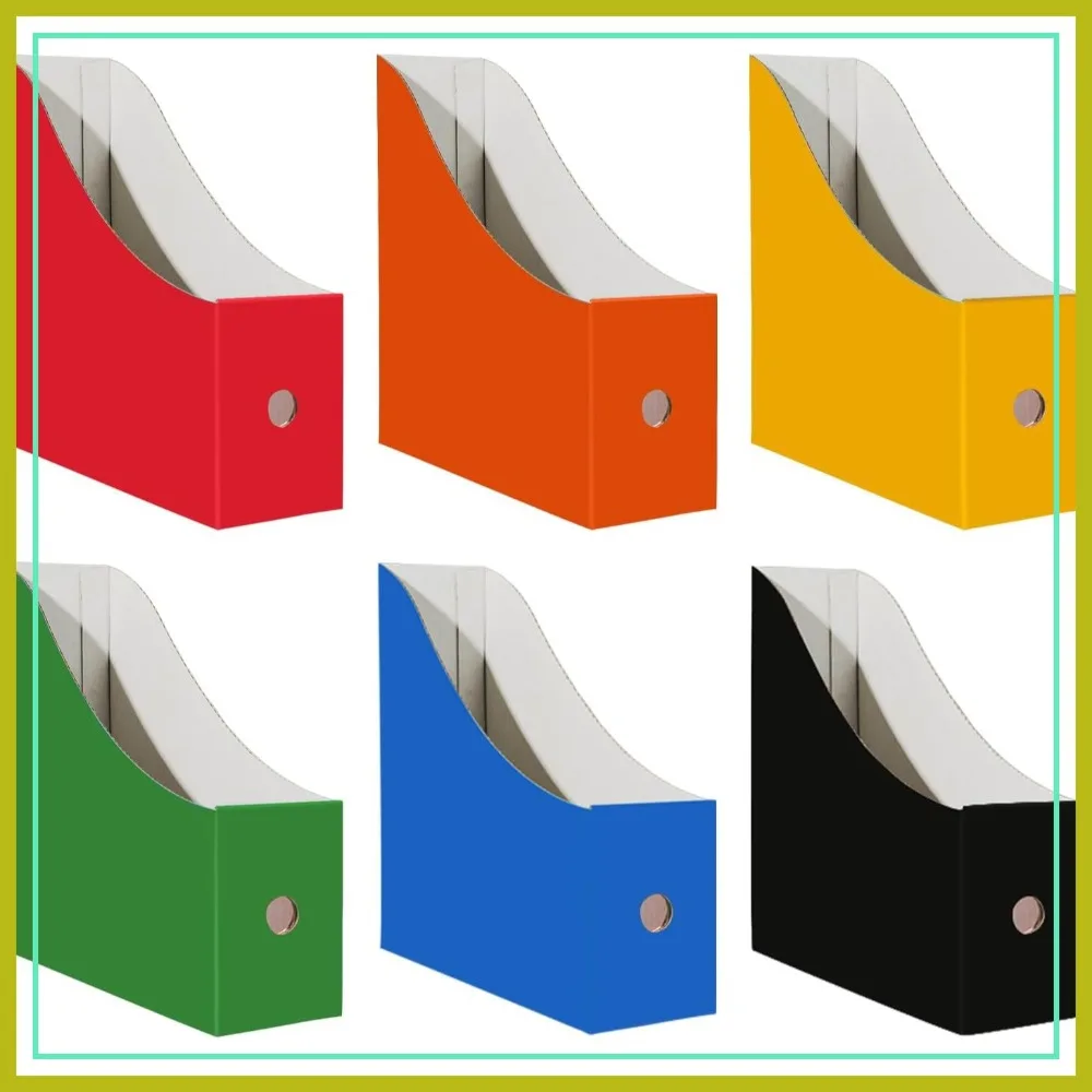 

6-Pack Magazine File Folder Holder, 10.6"x10.2"x3.5" Cardboard Organizer for Desk, Office, Home