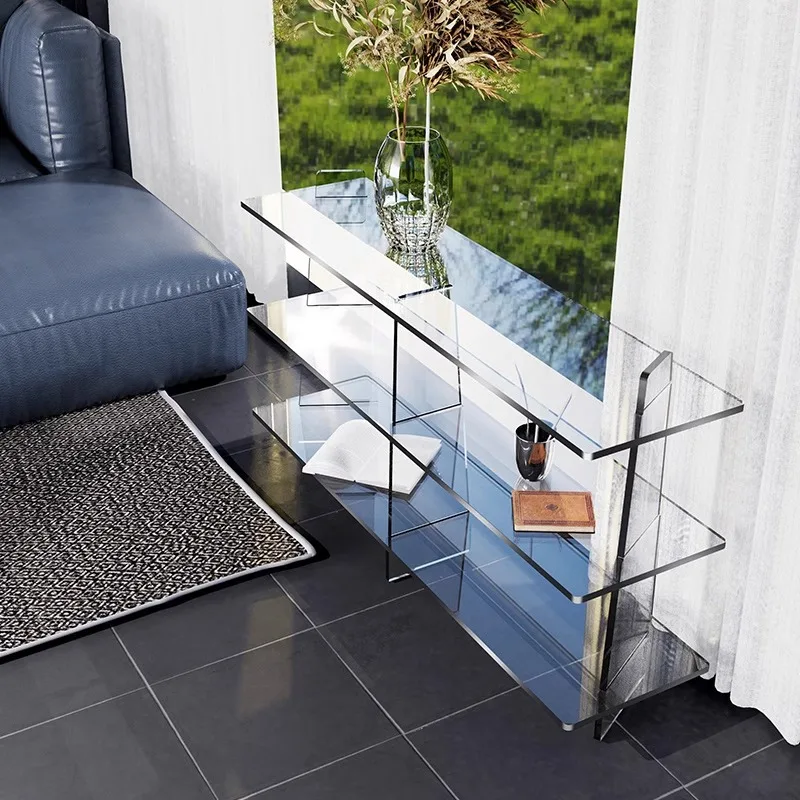 

Shelf-free cabinet, acrylic porch perforated floor-to-ceiling multi-layer storage, simple modern display shelf, living room