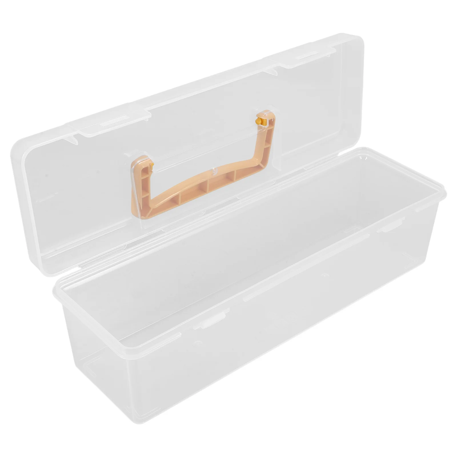 

Portable Storage Box Large Art Craft Sewing Container For Brushes Tools Crayons Rulers Ribbons Painting Pens Plastic