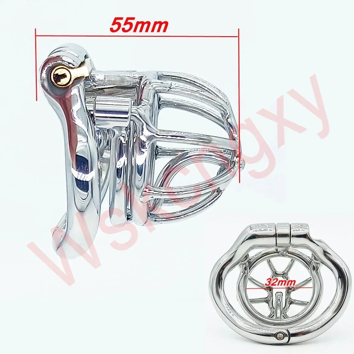 Stainless Steel Male Chastity Device With Removable PA Puncture Cock Cage Penis Ring Sex Toys For Men Erotic Urethral Lock