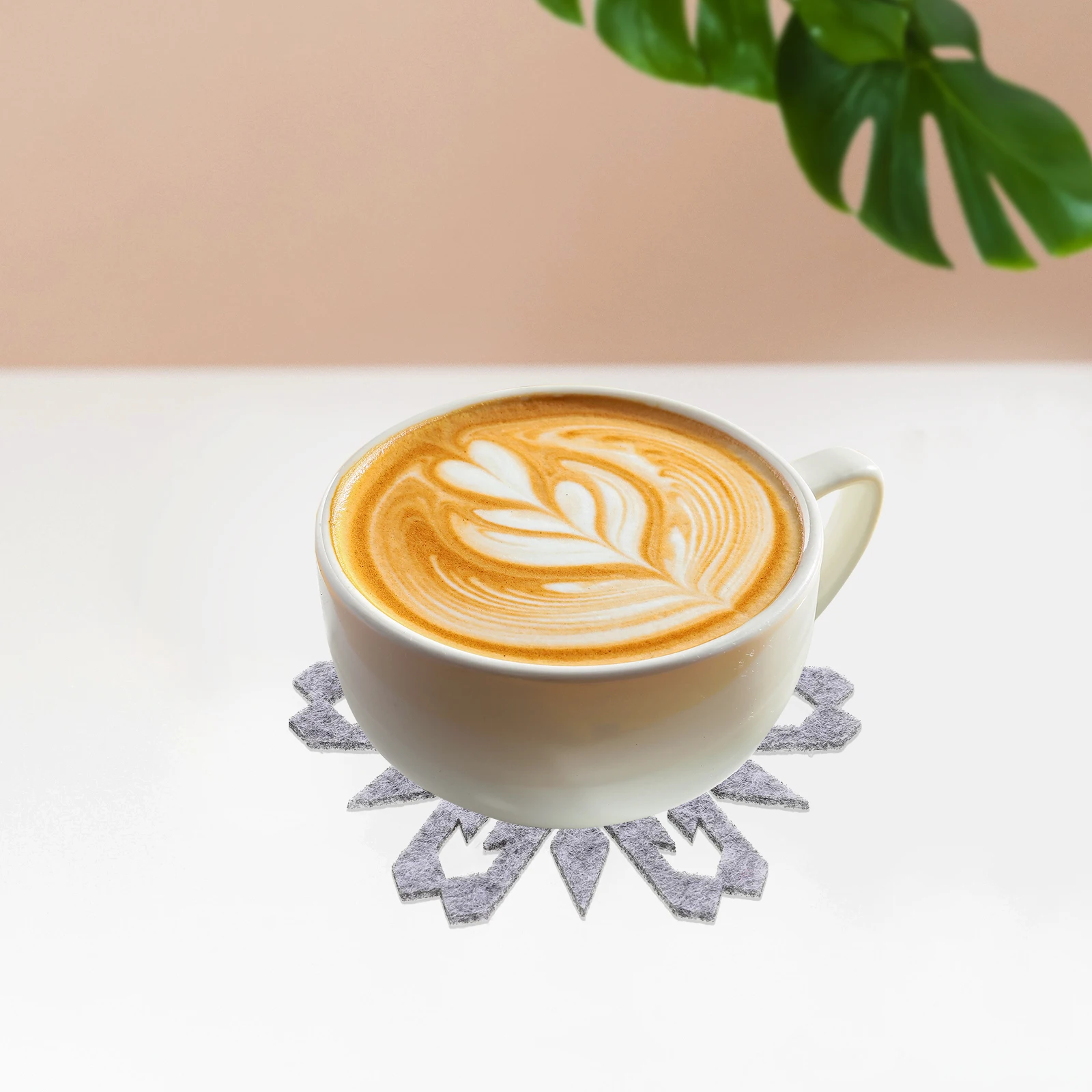 

4Pcs Christmas Snowflake Coasters Set Festive Cloth Drink Mats for Holiday Decor Xmas Party Table Decoration Coasters