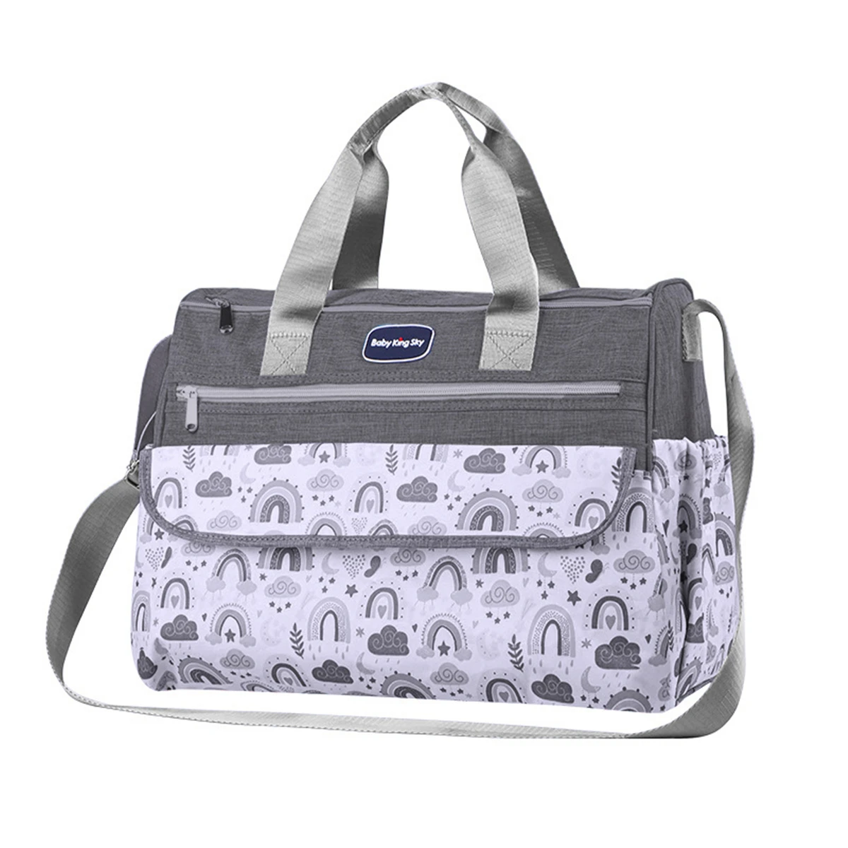 New Fashion Single Shoulder Large Capacity Mommy Bag Multi functional printed diagonal diaper bag Handheld Mother and baby bag