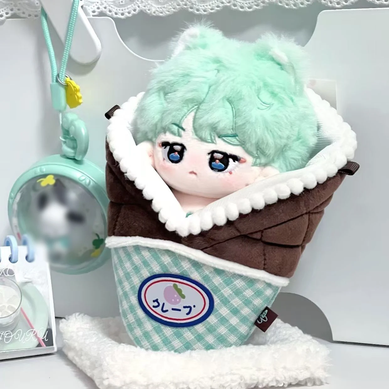 10CM Anime SUGA Jung Kook V Cartoon Plush Doll KPOP Idol COS Dress-up Starfish Body Toy Pendant Keychain Fans Collectible Gift