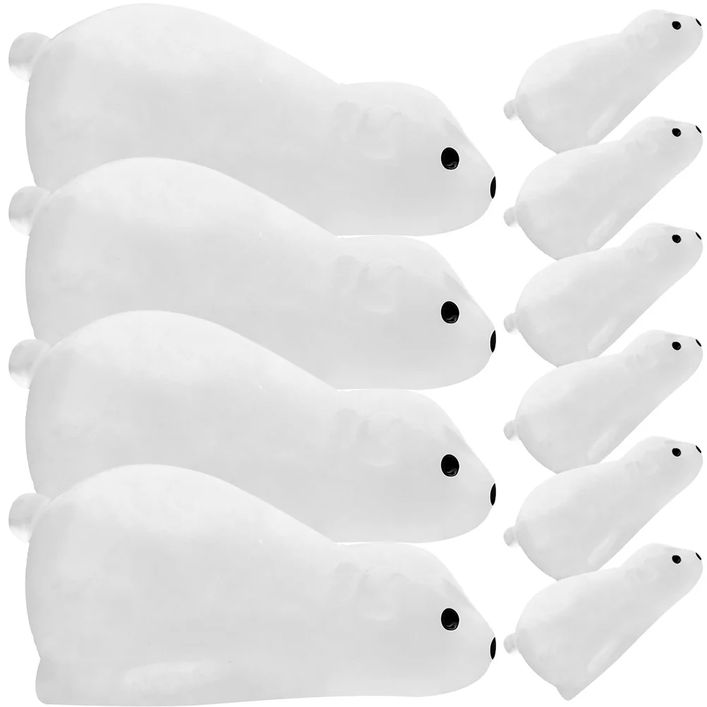 

20Pcs Glow in The Dark Arctic Polar Bear Miniature Resin Decor for Car Garden Yard Landscape Lighting Ornament