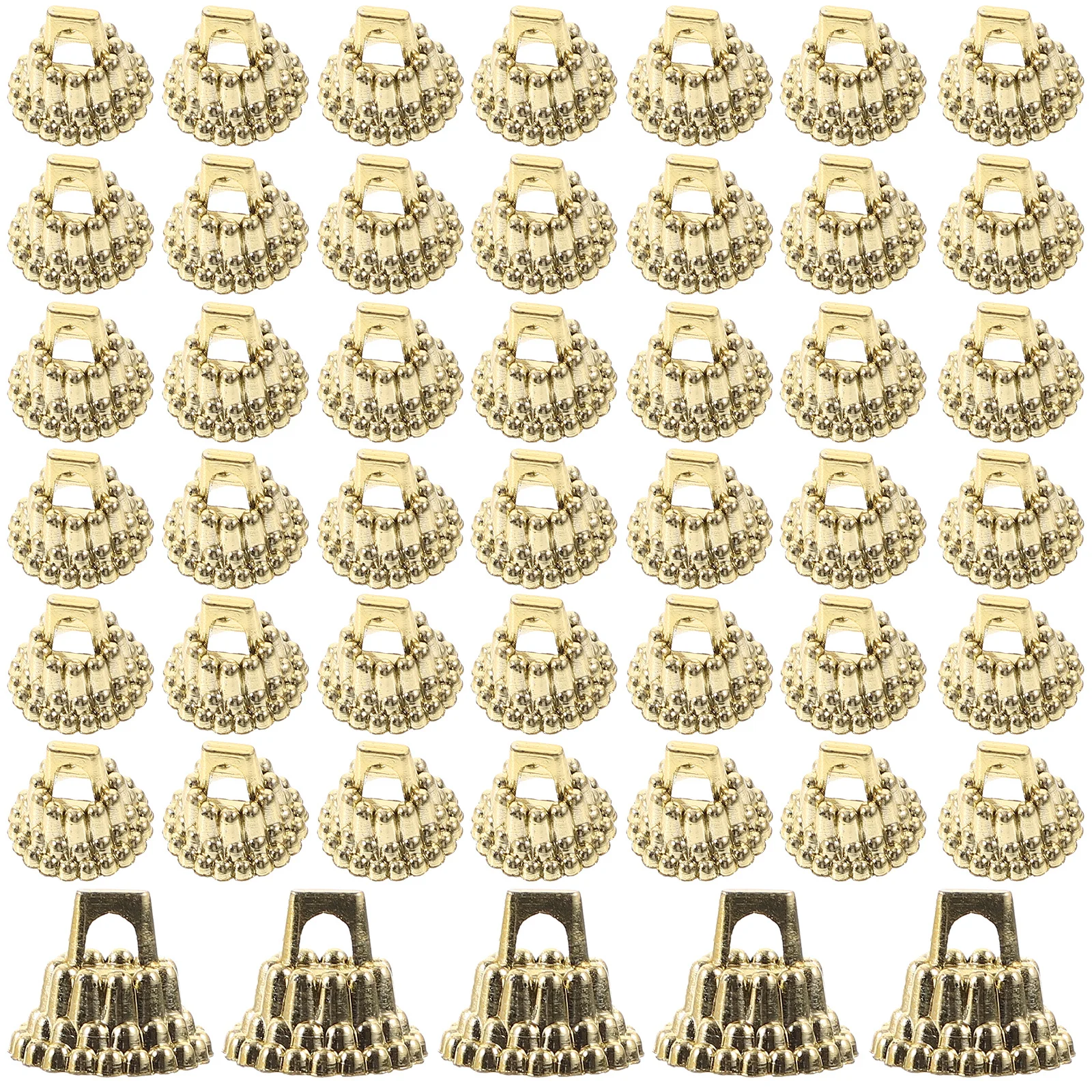 

1Set Plastic Xmas Ball Caps Pendant End Covers Miniature Hanging Decoration DIY Props Ball Pendant End Caps