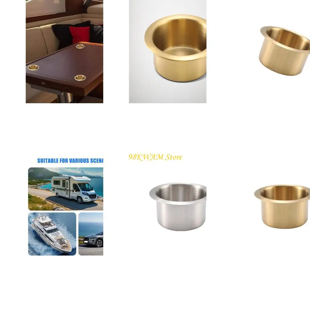 

Cup Holder Designed For Motorhomes Prevents Spills Stainless Steel Cup Stand 68UF