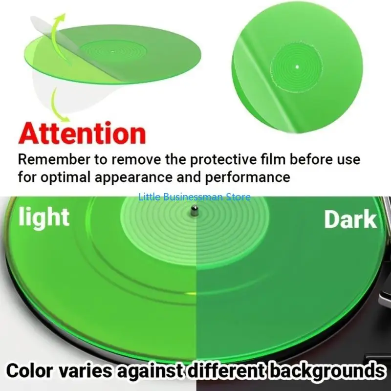 12-Zoll-Plattenspielermatten aus Acryl mit fluoreszierenden Anti-Rutsch-Oberflächen für Schallplatten M76A – Detail 8