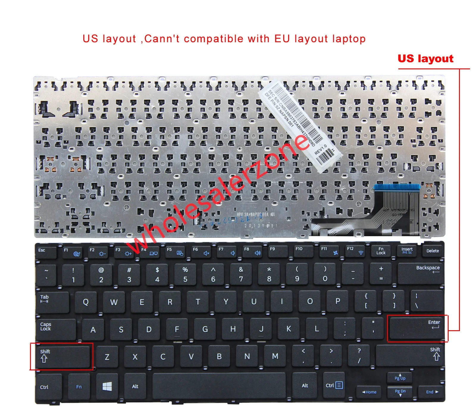 New Keyboard black for Samsung 905S3G NP905S3G 915S3G NP915S3G 905S3G-K01 laptop US layout