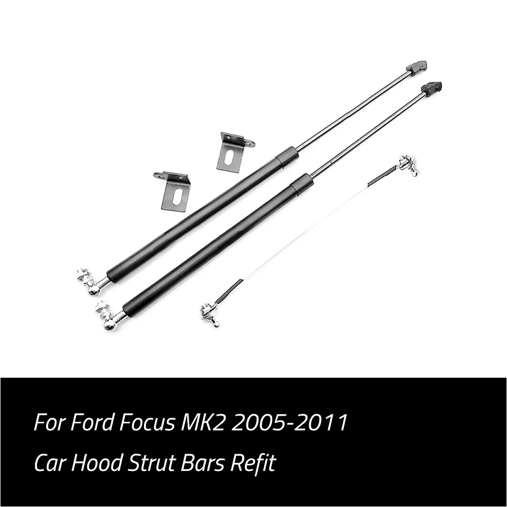 For 2005-2011 ford focus 2 Refit Hood Engine Cover Hydraulic Rod Strut Spring Lift Support Shock Bracket Bars Car styling