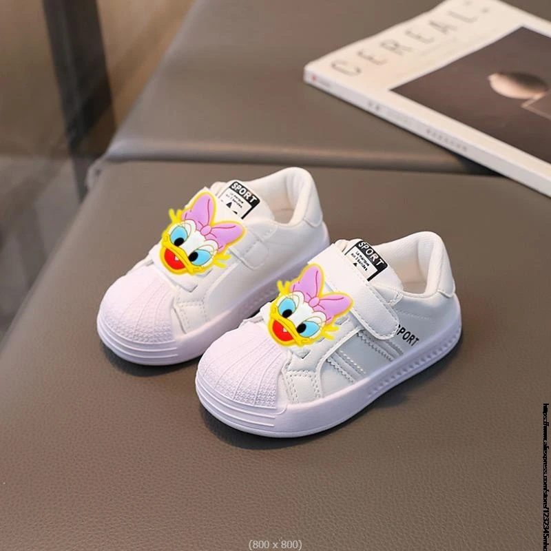 Kids Sport Shoes Fashion Mickey Duck Breathable Boys Sneakers Spring Autumn Children\'s Girls Outdoor Running Shoes Toddler Gift