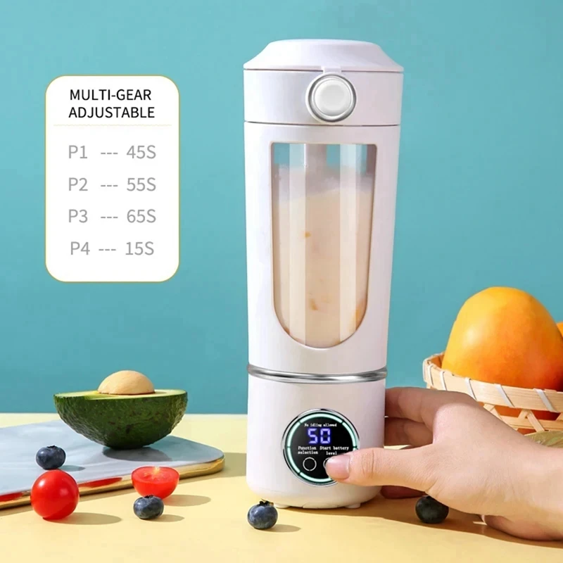 Portable Juice Maker Blender For Shakes Smoothies 700ML 12-Blades Fast Mixing 2 In 1 Blender Personal Juicer 7.4V