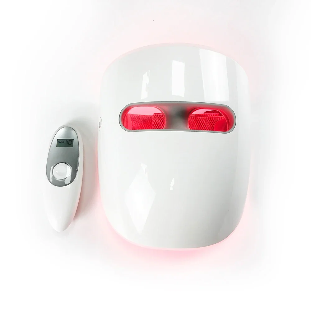 Suyzeko OEM ODM LED Facial Beauty Mask Blue Red Light Therapy Mask for Anti Aging Skin Whitening