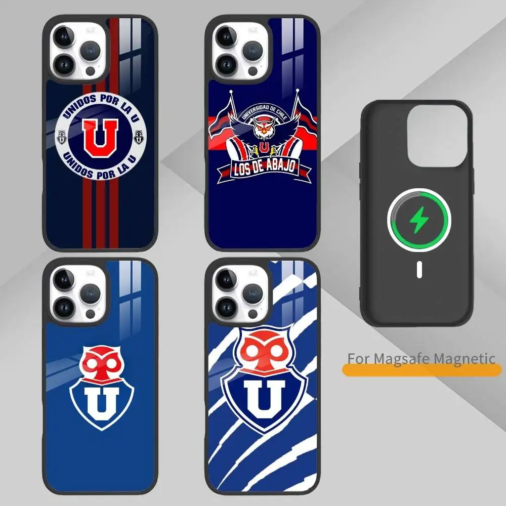 

C-Chile U-University Logo Phone Case For iPhone 17,16,15,14,13,Pro,Max,Plus,Magnetic For Magsafe Wireless Charging