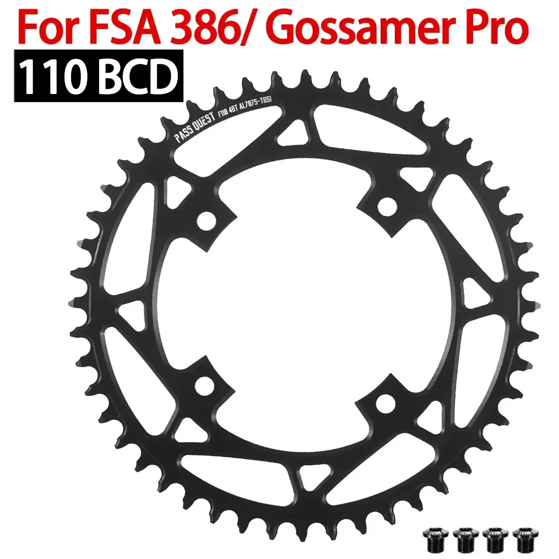 

PASS QUEST подходит для звездочки FSA Gossamer Pro 386 110bcd с положительными и отрицательными зубьями, дорожной звездочки с прямым креплением