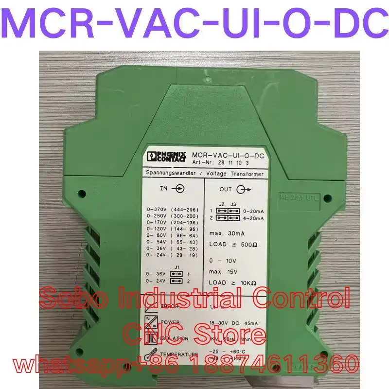 Second-hand  tested OK   Voltage measurement transmitter MCR-VAC-UI-O-DC